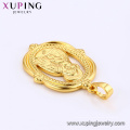 33182 xuping joyas 24k chapado en oro de Santa Madre simple redondo colgante religioso